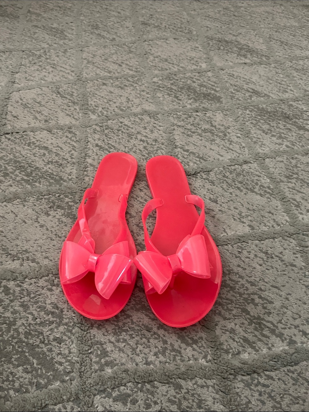 Women’s Pink Bow Jelly Slide Sandals